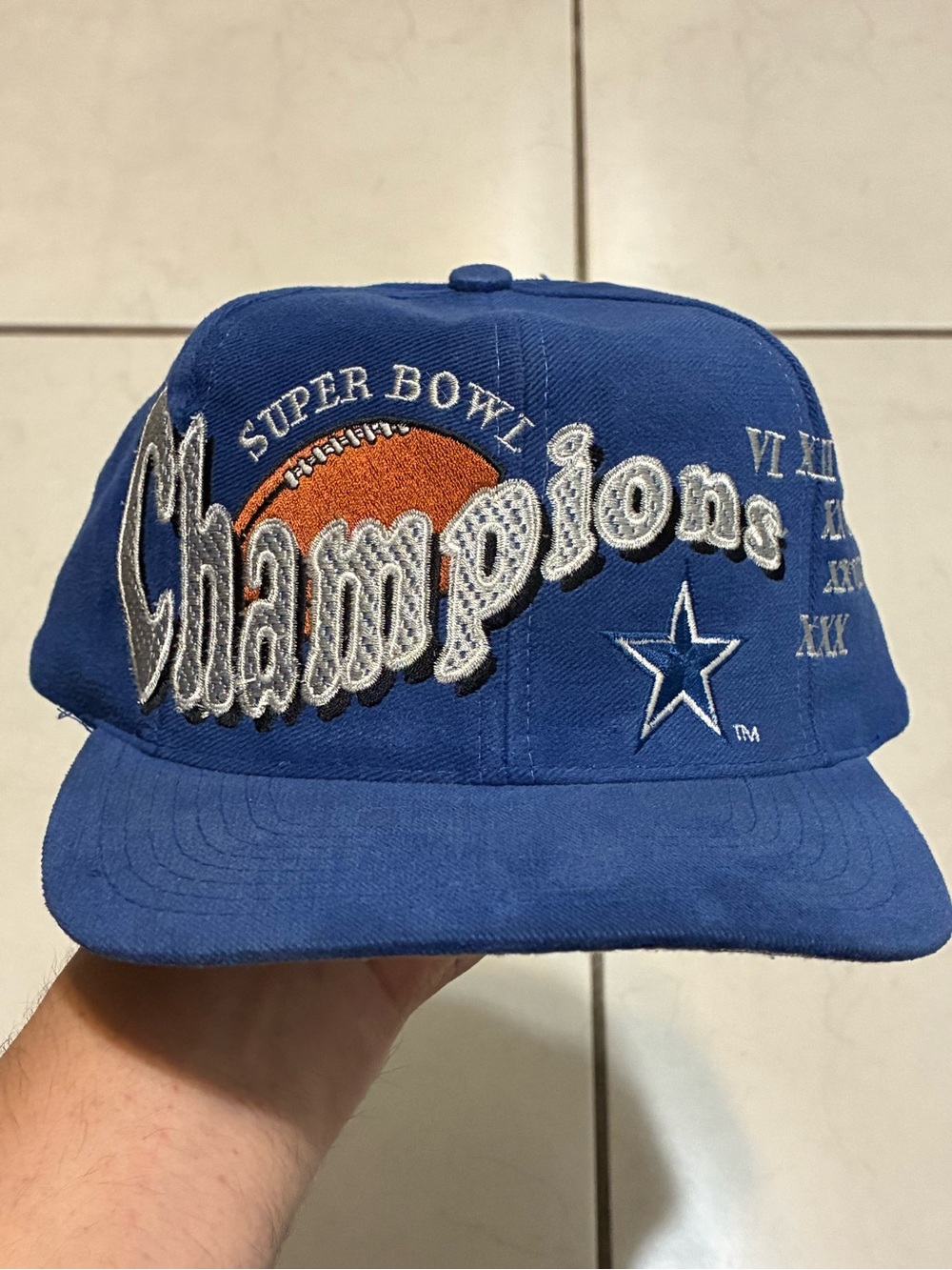 Vintage 90s Dallas Cowboys Drew Pearson Snapback Hat Cap Super Bowl Champions